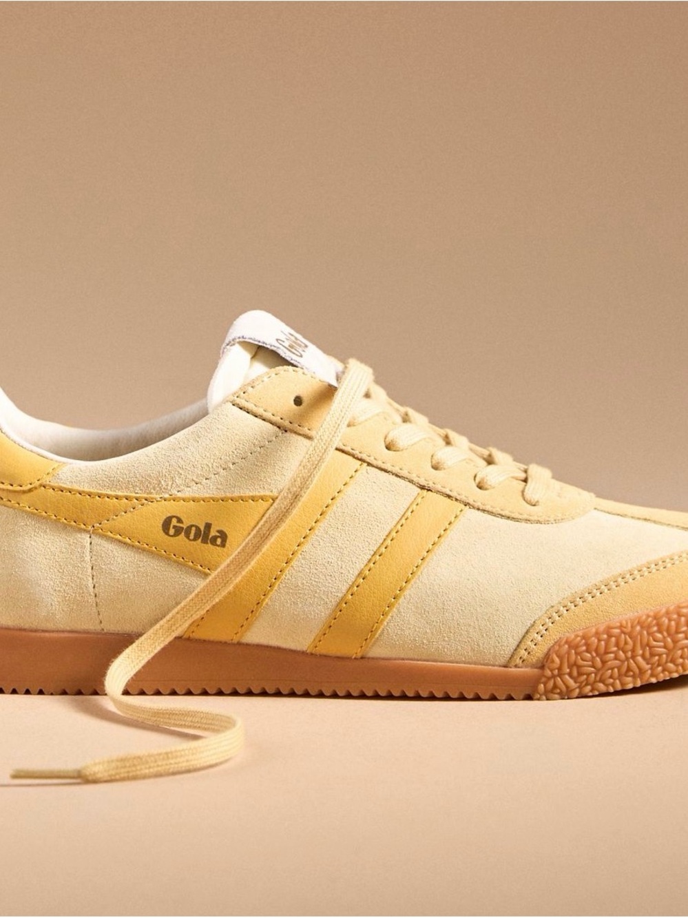 Gola Women’s Elan Suede Trainers in Transparent Yellow - Picture 2 of 7